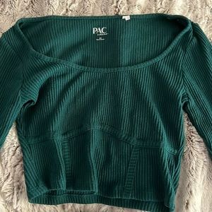Green soft long sleeve